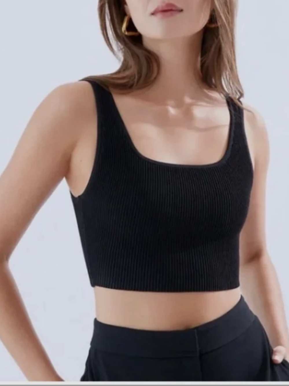 Aritzia Babaton NWT Sculpt Knit Square neck tank